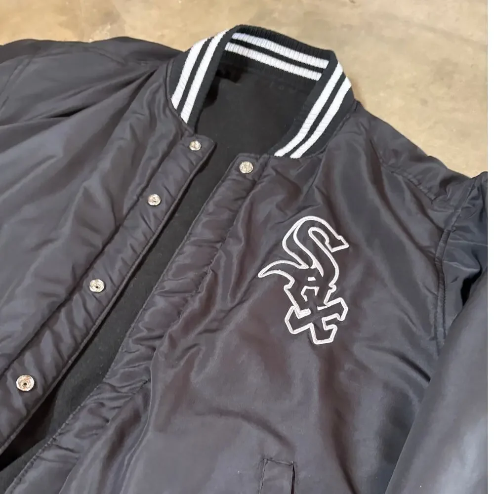 Vintage Chicago White Sox MLB Jeff Hamilton Reversible Bomber Jacket